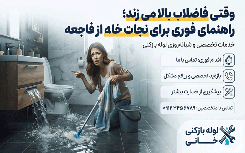 وقتی فاضلاب بالا می زند؛ راهنمای فوری برای نجات خانه از فاجعه