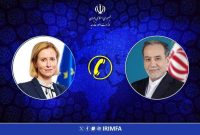رایزنی وزیر امور خارجه ایران با مسئول سیاست خارجی اتحادیه اروپا