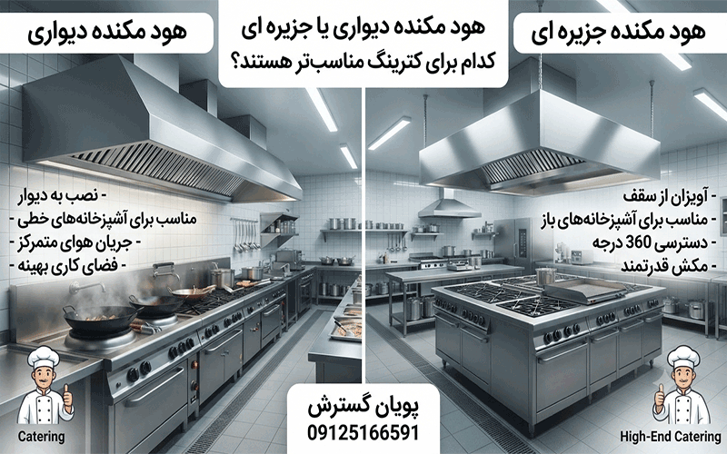 هود مکنده جزیره‌ای در چه شرایطی بهترین انتخاب است؟