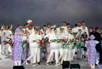 حضور چشم‌گیر بانوان در رژه کاروان ایران در مراسم افتتاحیه